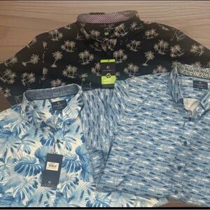 Men's Construct NWT Size XX 4 Way Stretch Tropical Print Shirts (3)